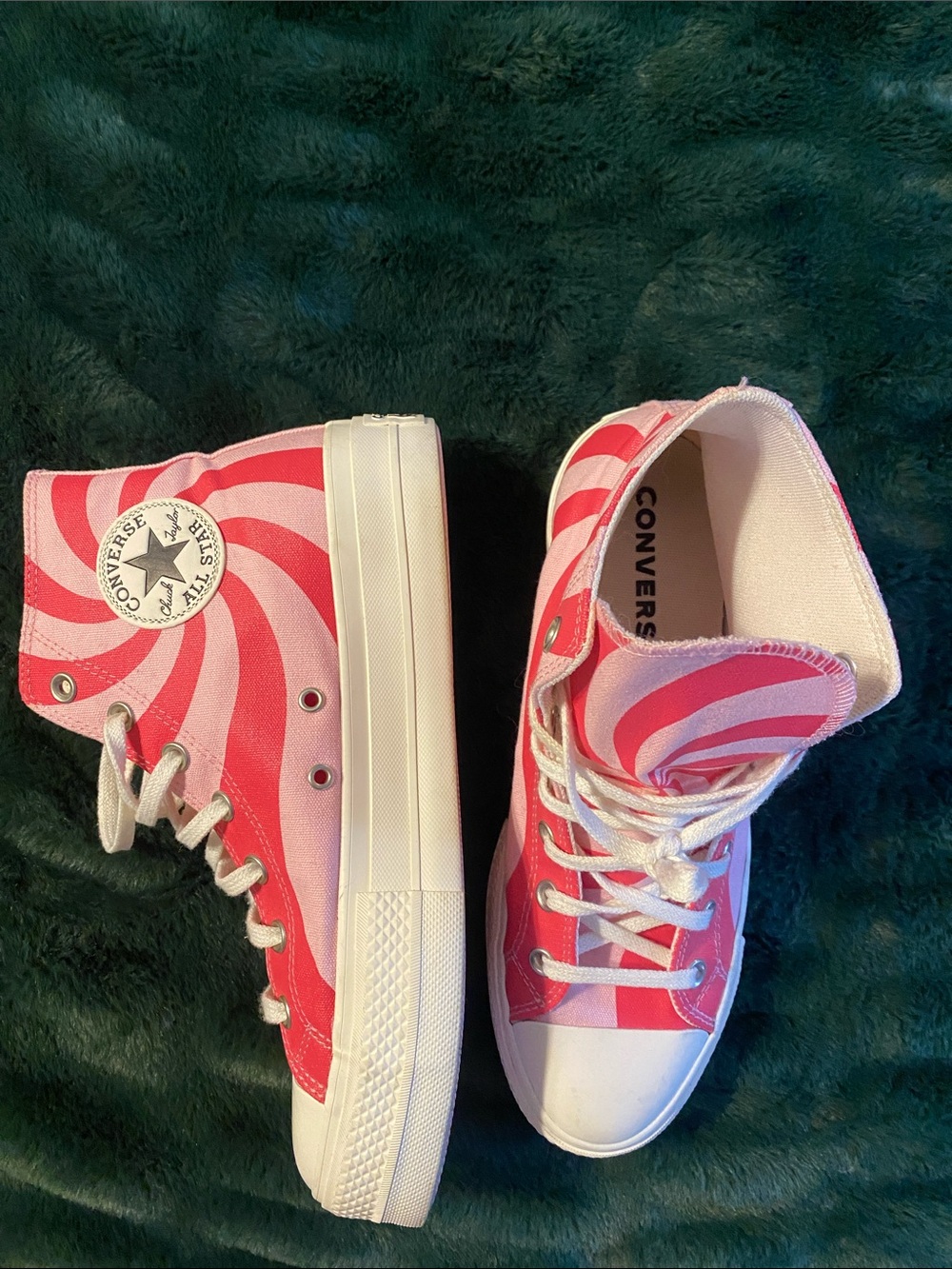 Converse Pink Swirl High-Top Sneakers - Picture 3 of 5